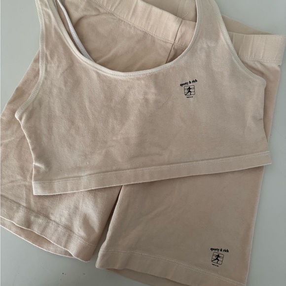 Sporty & Rich Other - Sporty & Rich biker short workout set size small